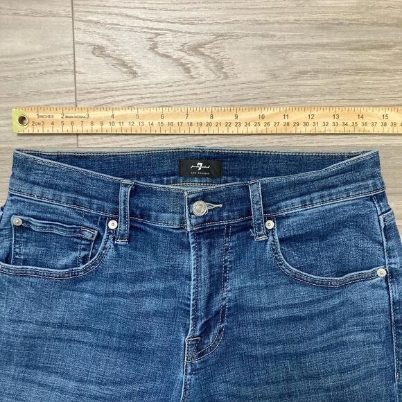 7 for All Mankind Austyn Bootcut Jeans Altered Hem Size 29 - Picture 2 of 8
